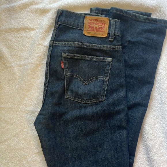 Levi's 511 Slim Fit Jeans Dark Wash Denim Mens 30x30 Basic Casual Vintage - Picture 8 of 10